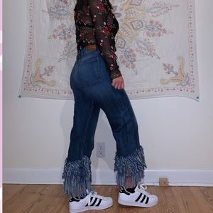 fun high waisted straight cut jeans!